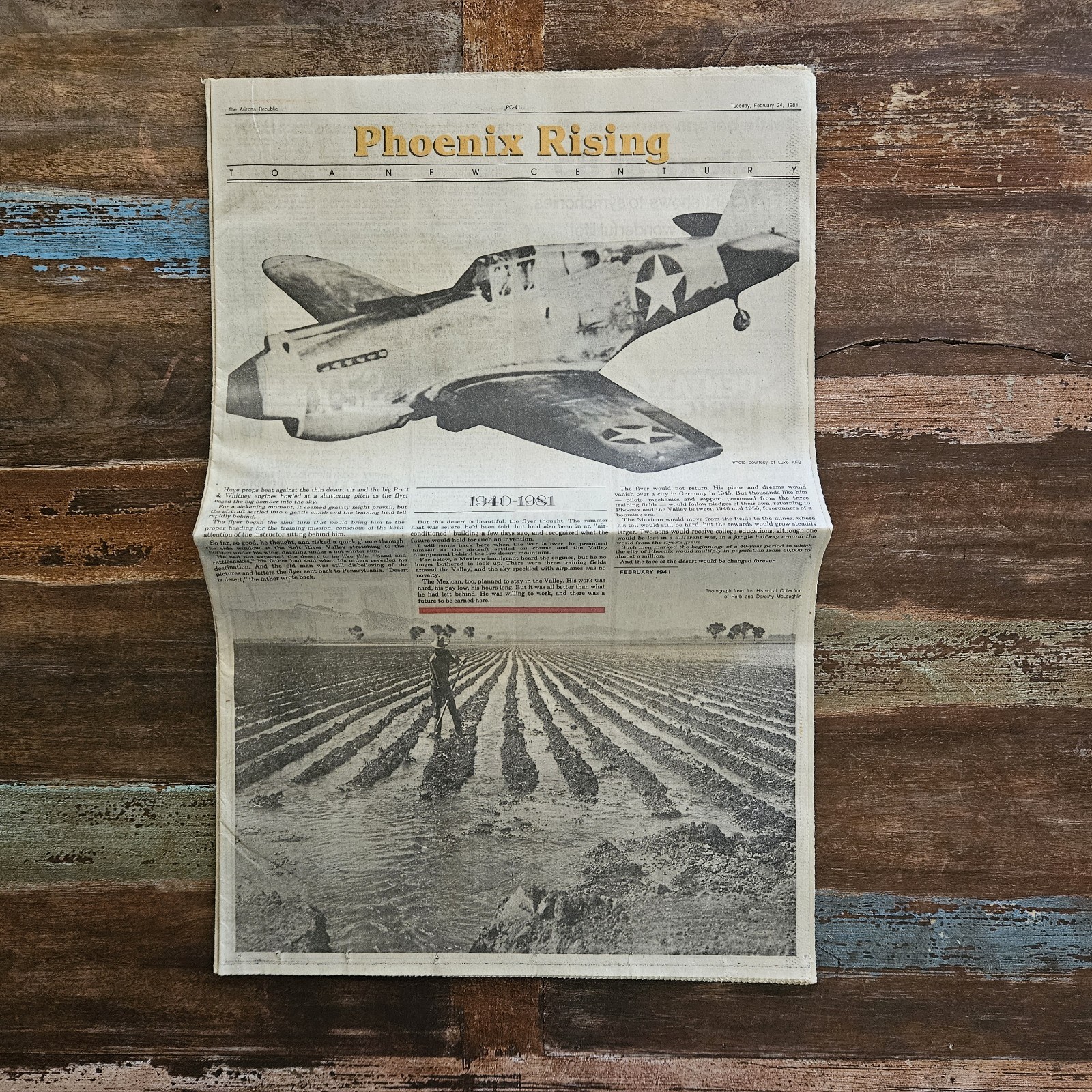 The Arizona Republic Feb 24, 1981 Phoenix Rising TOANEW CENTURY 1800 THRU 1881