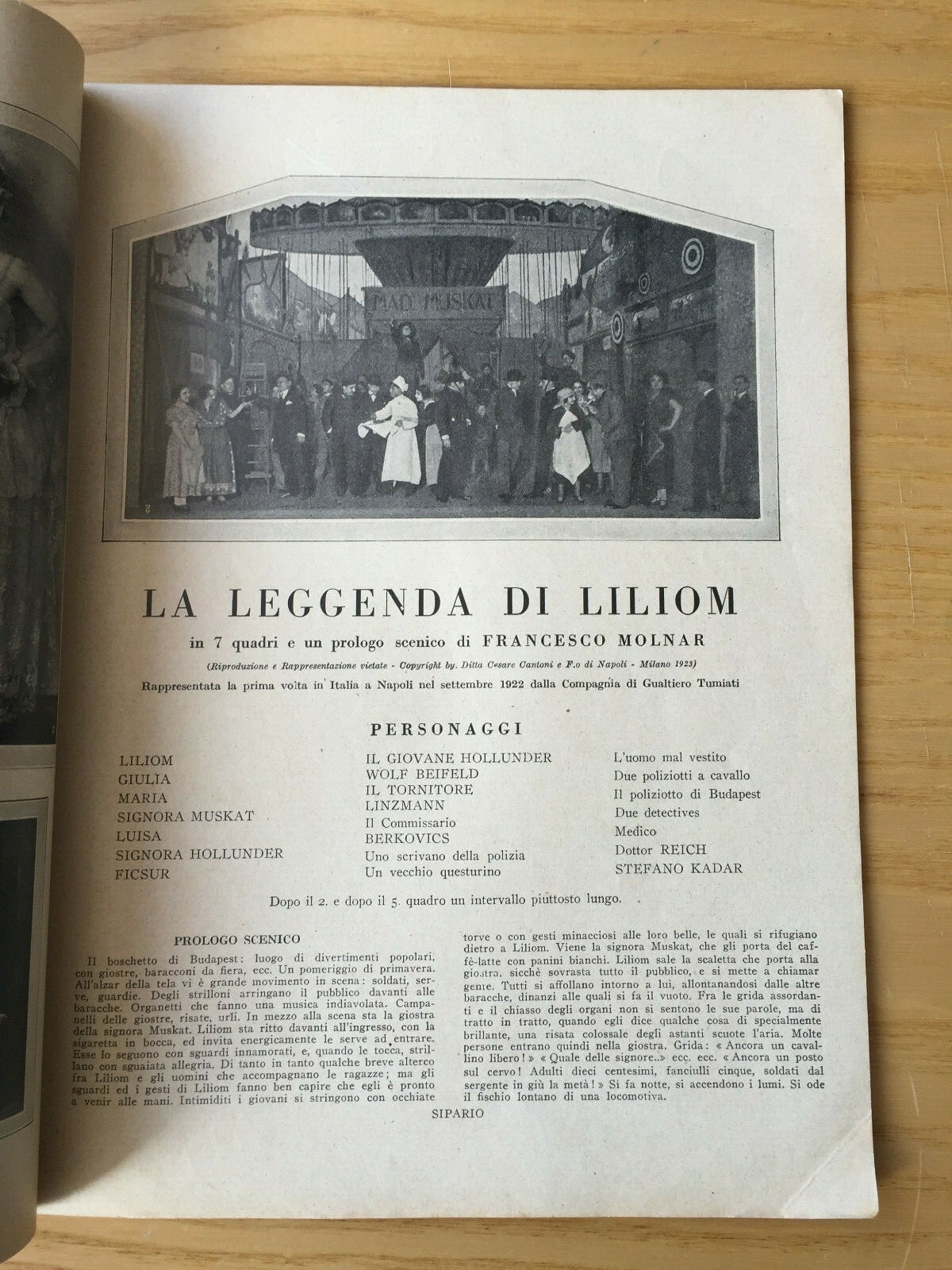 MONDADORI COMEDIA PERIODICO COMEDIA E VITA THEATRALE N° 15 1923 F. MOLNAR 2/19