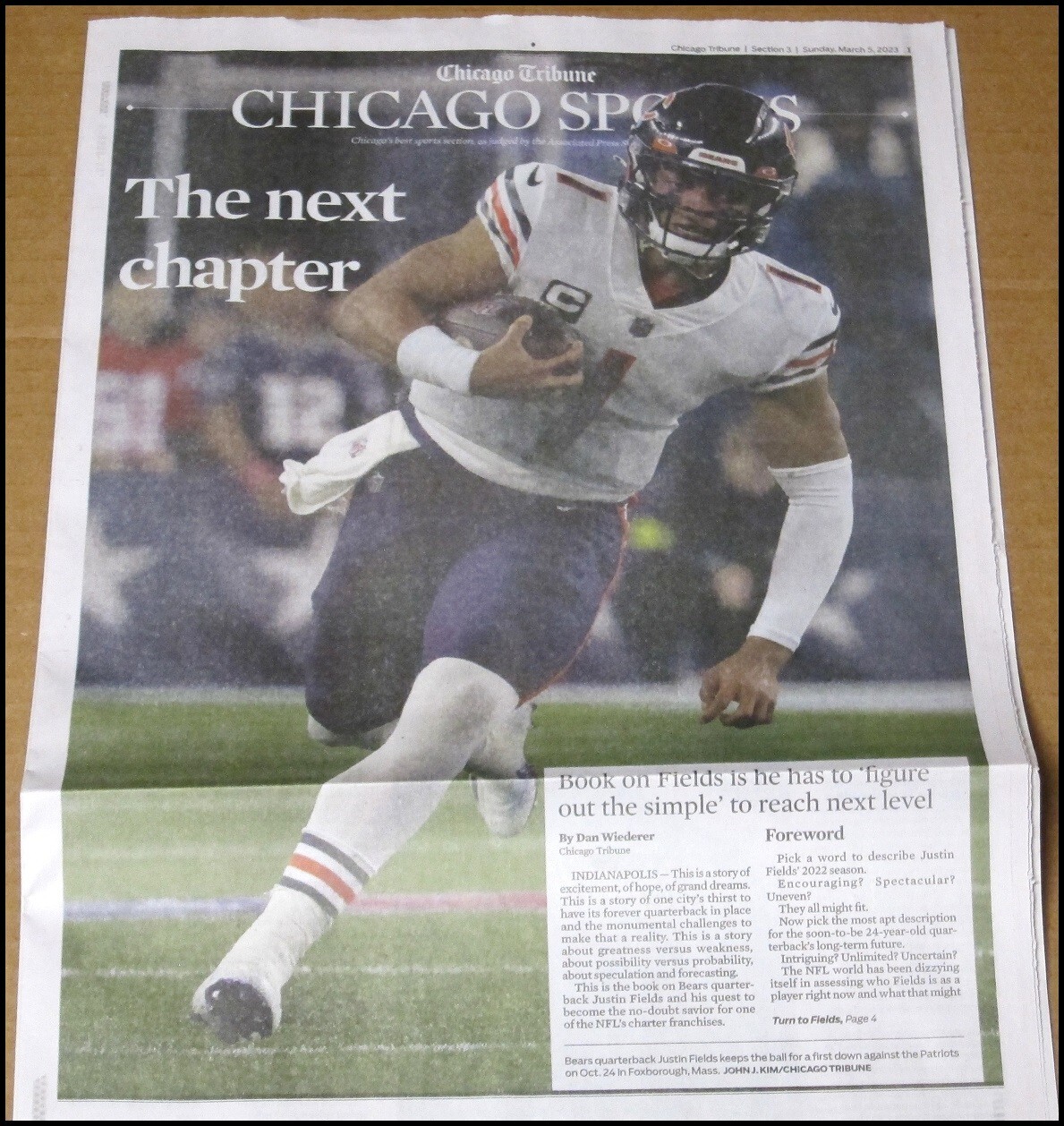 3/5/2023 Chicago Tribune Sports Justin Fields Bears Offseason The Next Chapter