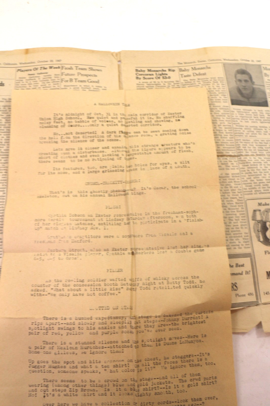The Monarch Newspaper Volume 1, Number 2, 1947 Exeter Union High School Ca BONUS