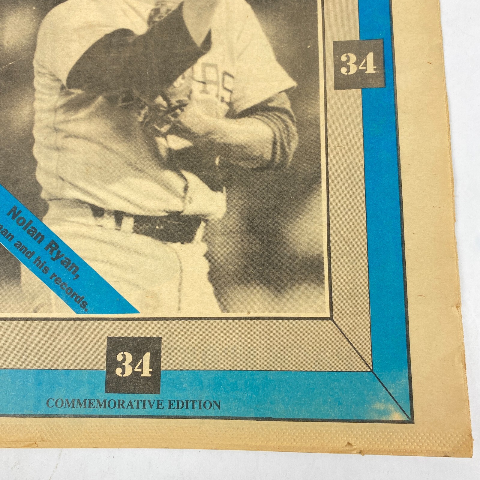 Alvin Sun Advertiser Newspaper Nolan Ryan Baseball Commemorative Edition 1990