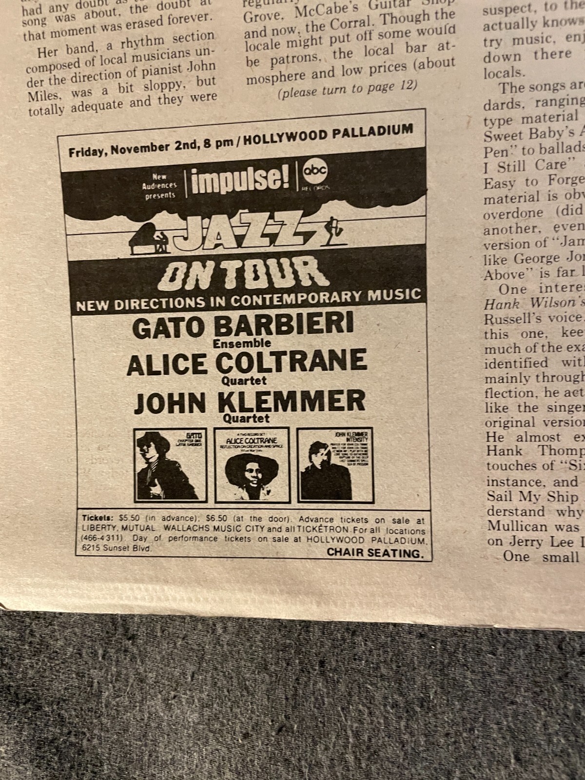 Oct 1973 Los Angeles Free Press Newspaper Iggy Pop & the Stooges John Prine BOC