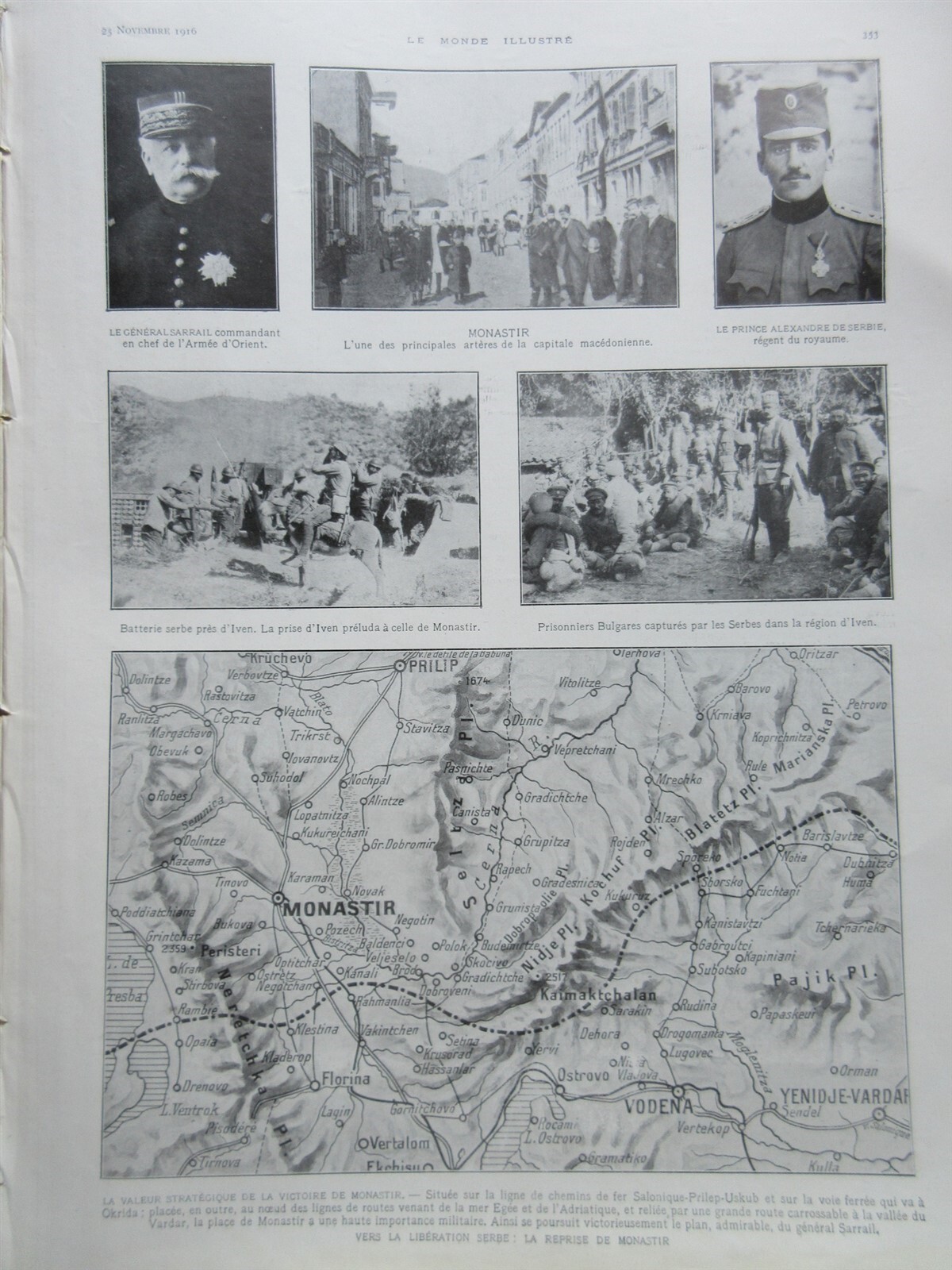 LE MONDE ILLUSTRE Nov 25, 1916 WWI French magazine