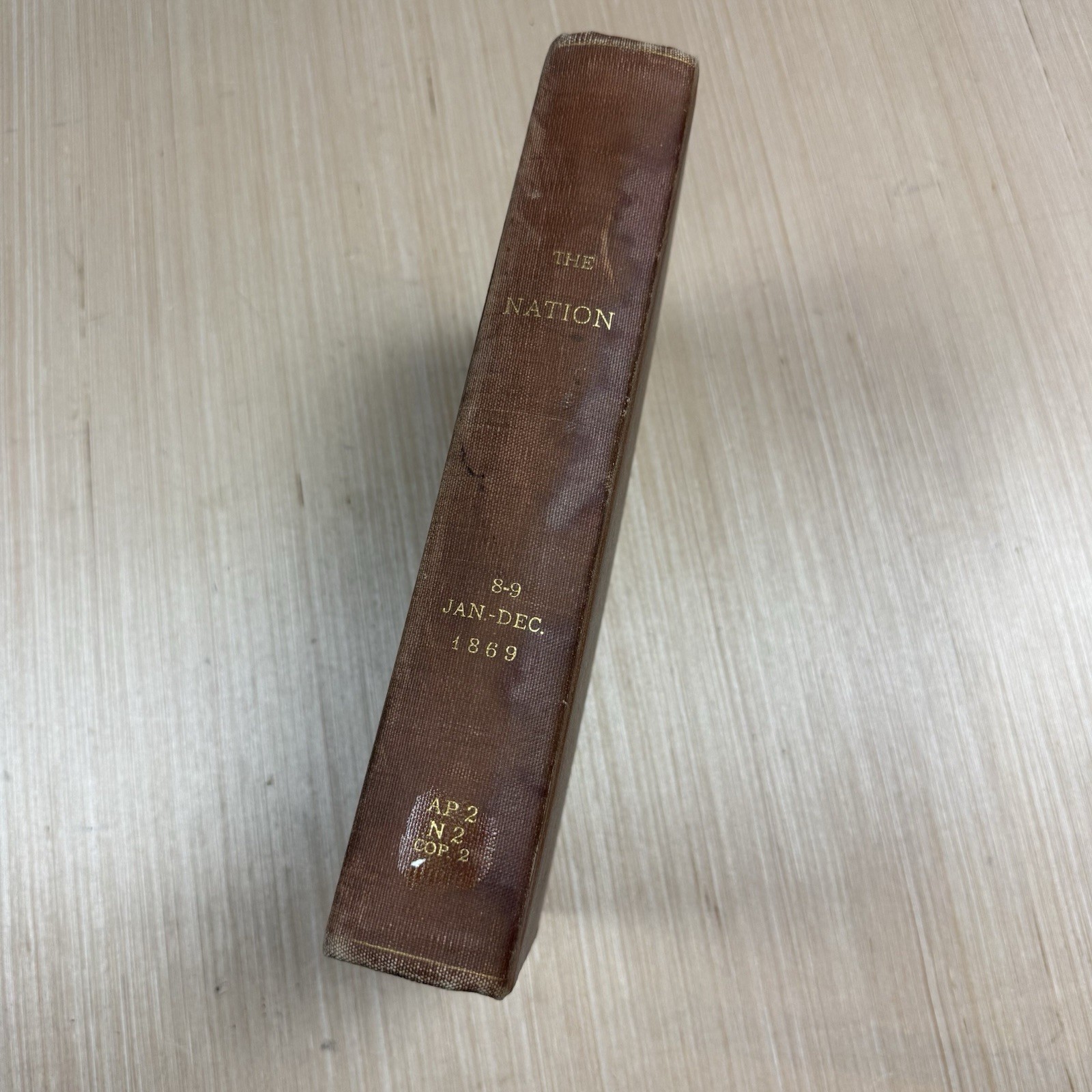 Weekly Journal 1869 Antique The Nation Hardcover University Of Chicago Book