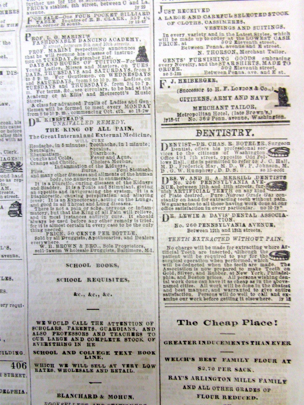 Lot of 10 1869 Washington DC post-Civil War newspapers fm THE RECONSTRUCTION ERA