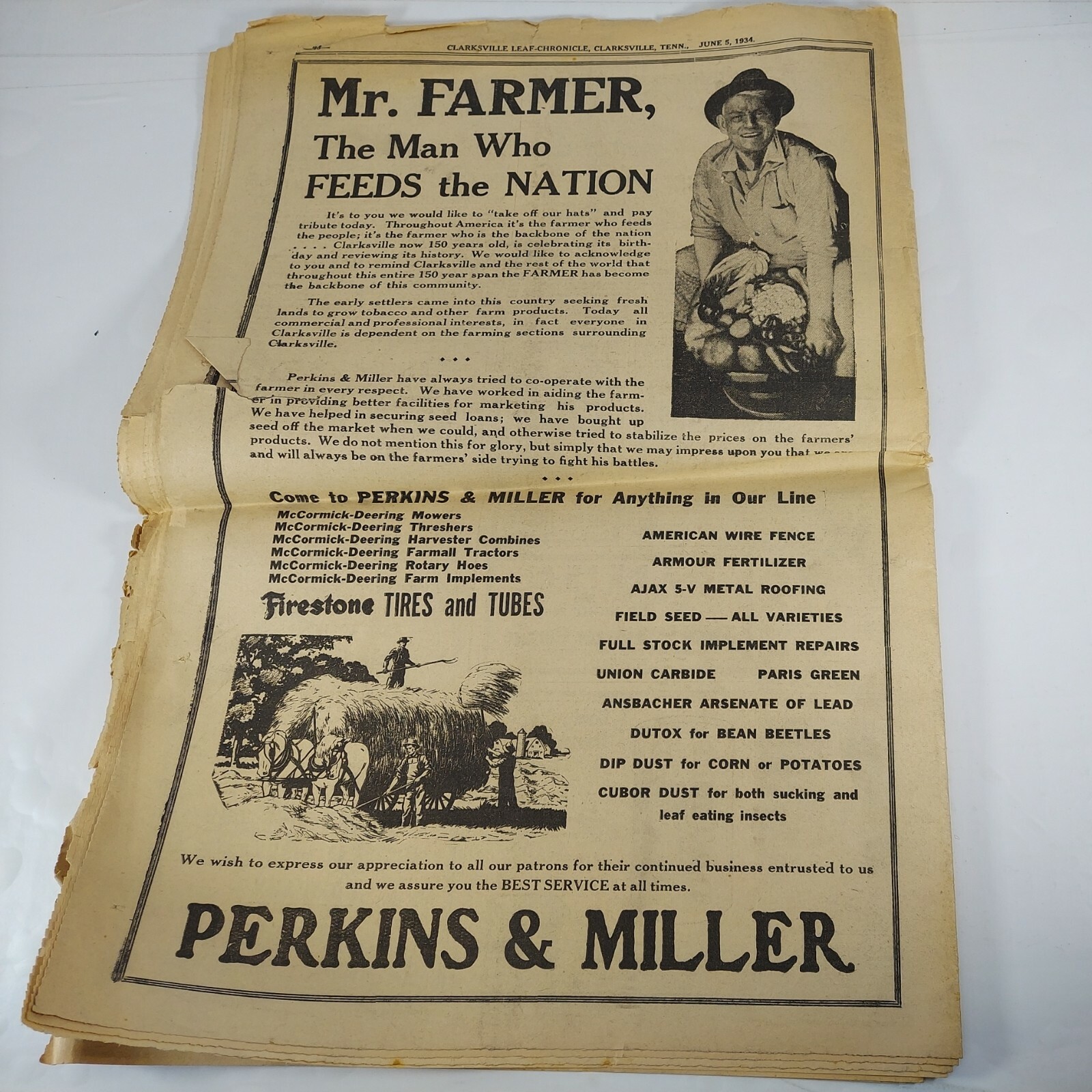 Calrksville Leaf-Chronicle Sesqui-centennial Edition June 5 1934 TN Section 3