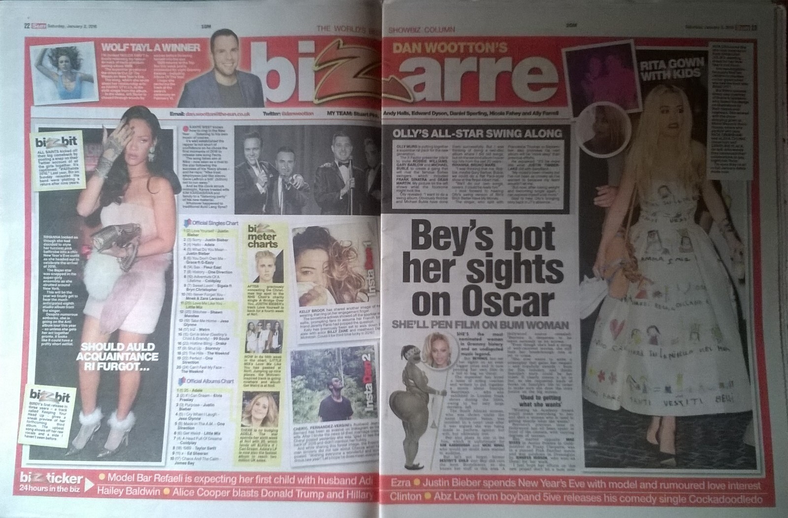 THE SUN 2 January 2016 – Alicia Viikander, Guns n’ Roses, Joe Wicks