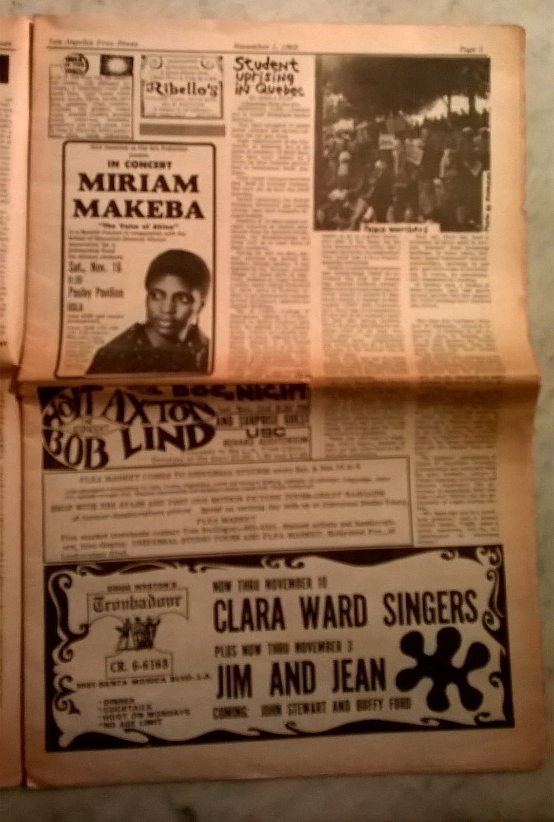 LOS ANGELES FREE PRESS November 1 – 7 1968 Vol. 5 #44 (Issue #244) Parts 1 and 2