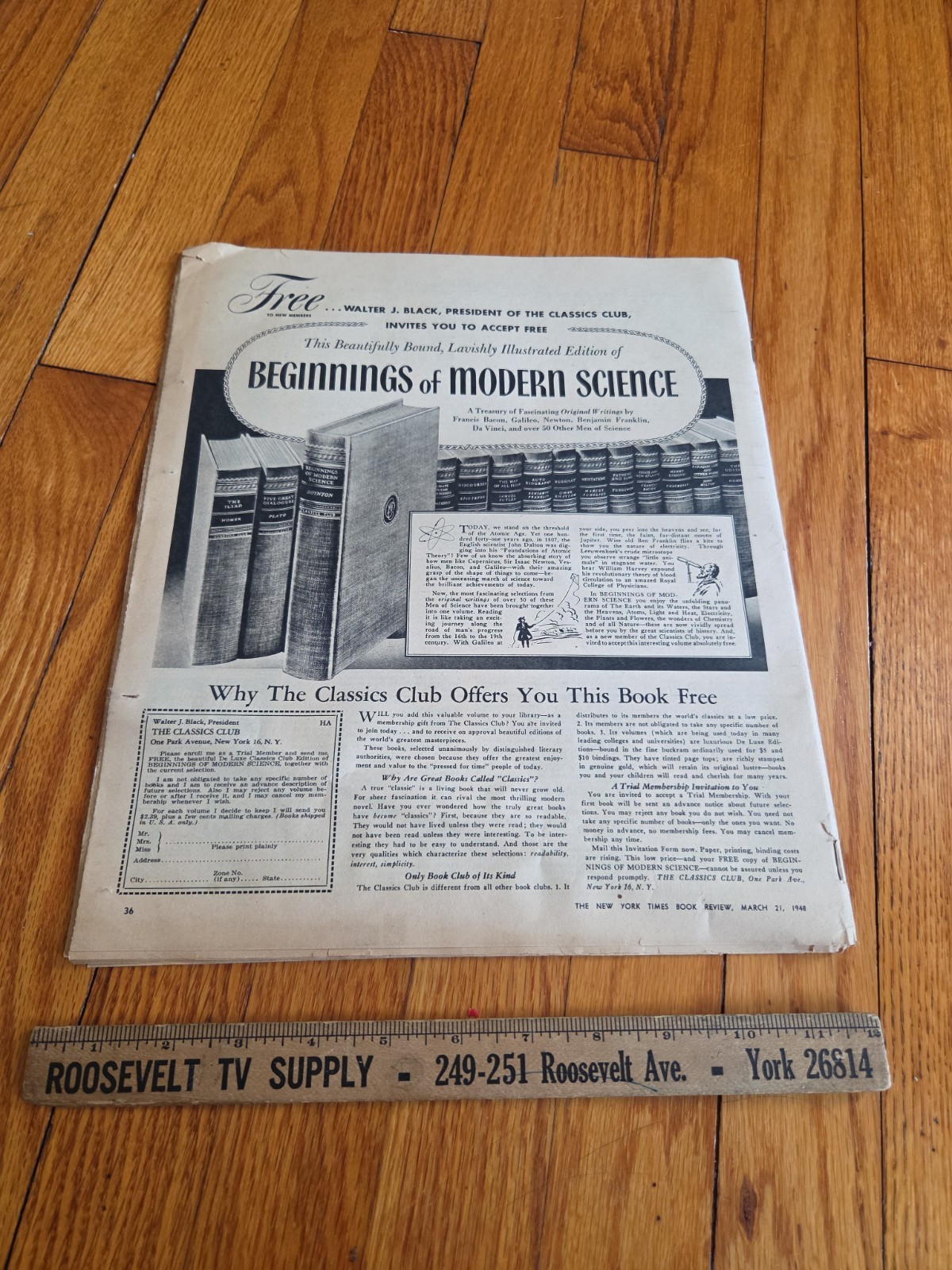 NEW YORK TIMES BOOK REVIEW MAGAZINE MARCH 21, 1948 VIRGINIA WOOLF Complete
