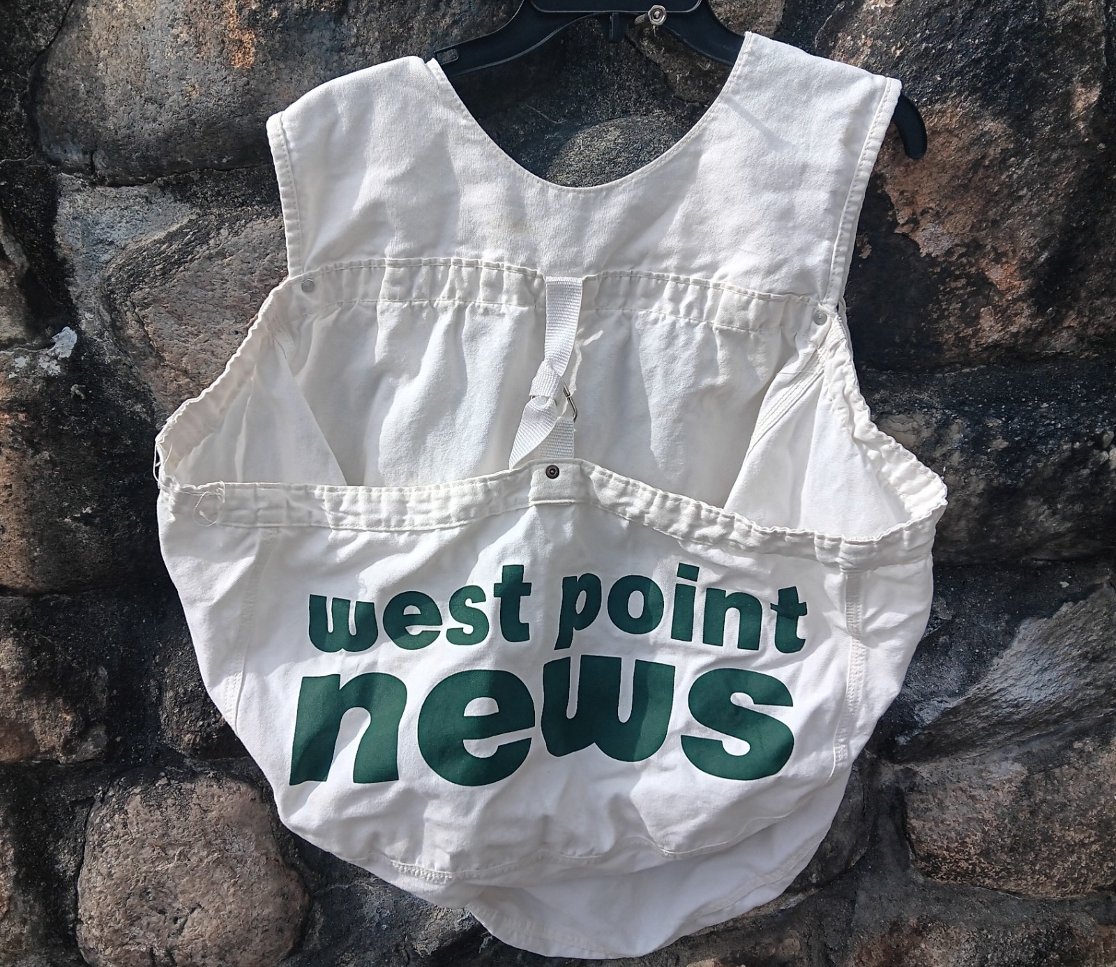 Vintage West Point News Canvas Newspaper Delivery Bag