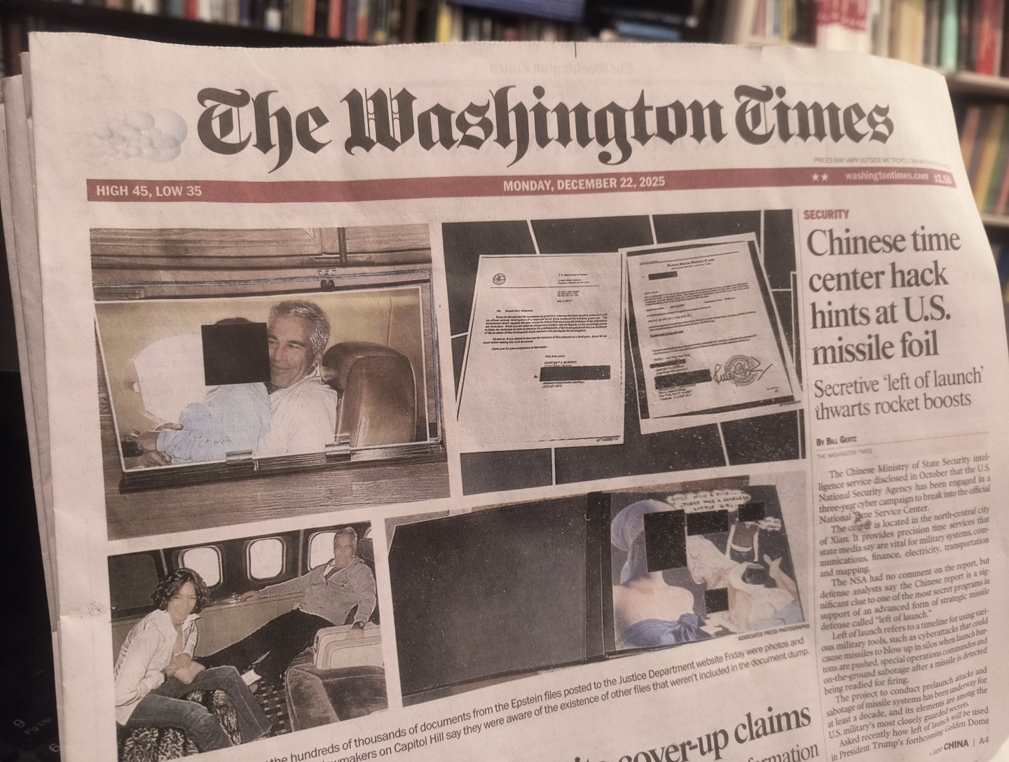 The Washington Times Monday December 22 2025
