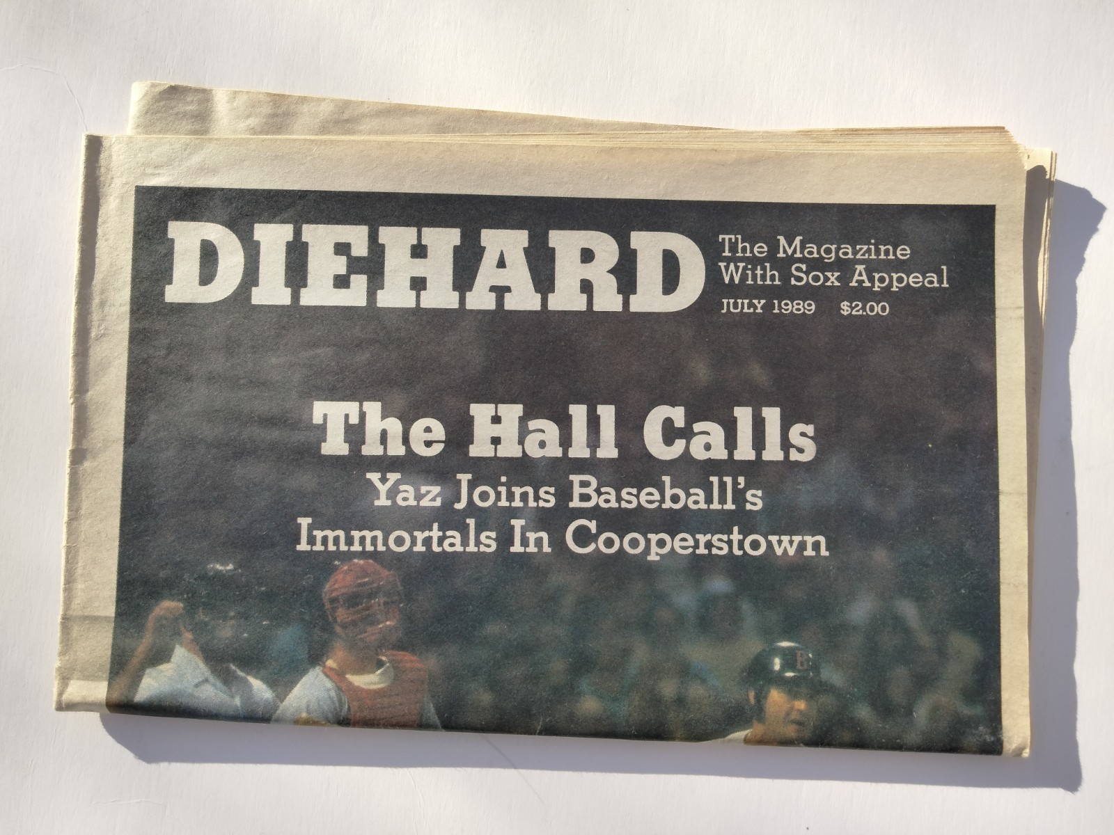 DIEHARD— VINTAGE RED SOX BASEBALL MAGAZINE JULY 1989— YAZ ELECTED HALL OF FAME!!
