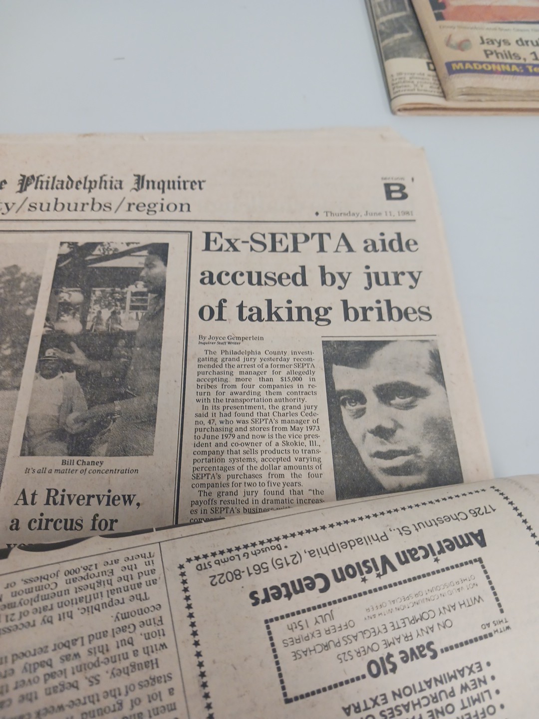 Philadelphia Inquirer June 11 1981 Pete Rose Chases Musial Baseball Strike