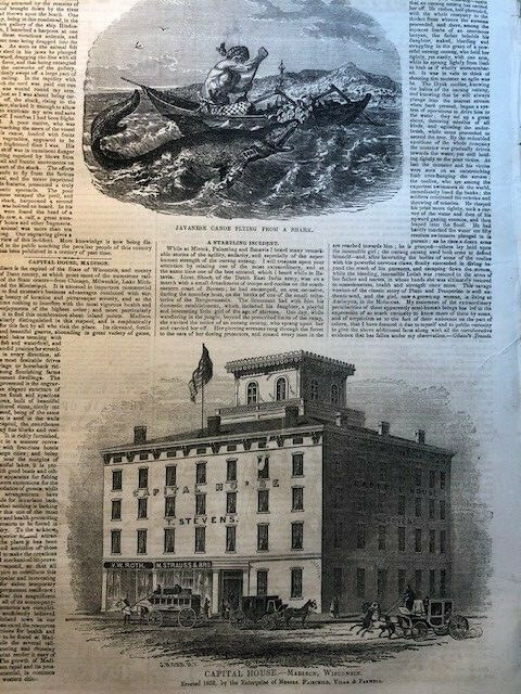 1st Atlantic Steamship SS Savannah 1854 Old Town Maine-Northampton MA-Madison WI