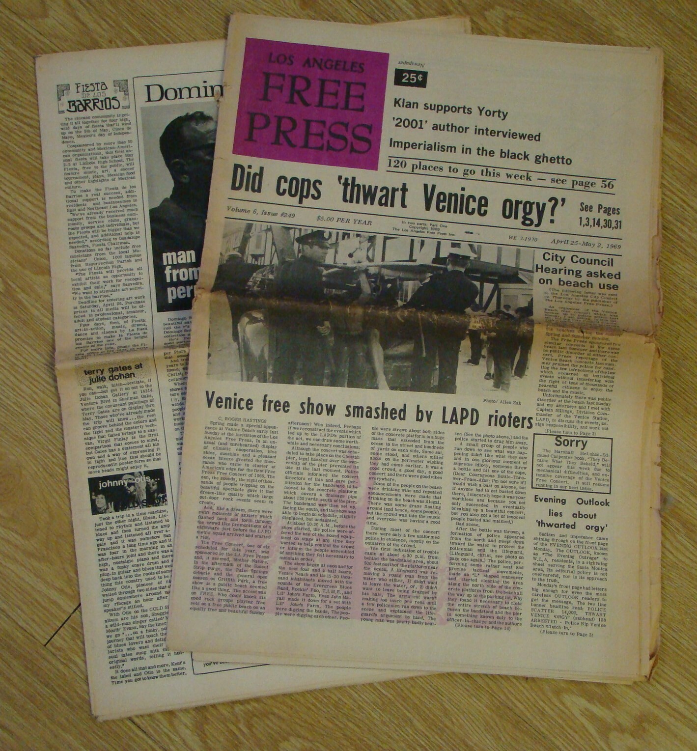 1969 LA Free Press Newspaper Concert Ads Albert King James Taylor Pete Seeger
