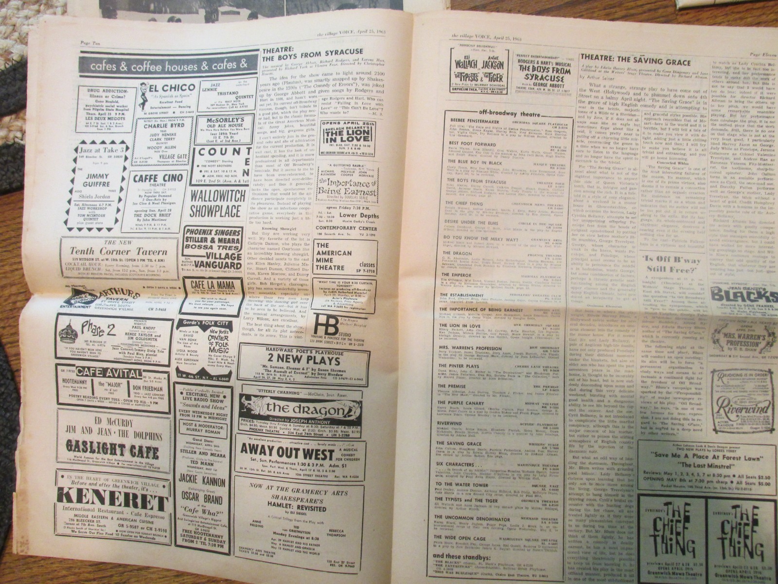 Vintage 1960s Greenwich VILLAGE VOICE Newspaper Lot Politics Art Music Theater a