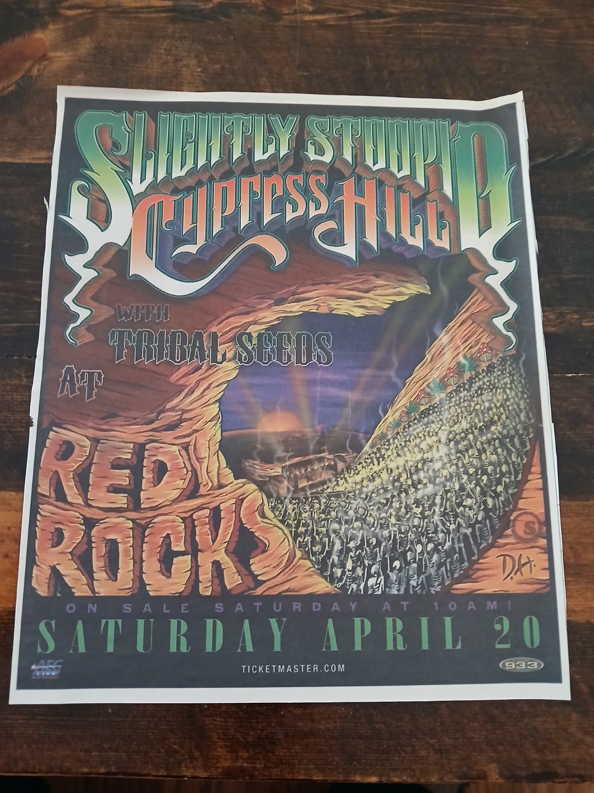 Cypress Hill newspaper concert ad Denver Co. April 20, 2013 [RED ROCKS] 9″ X 11″