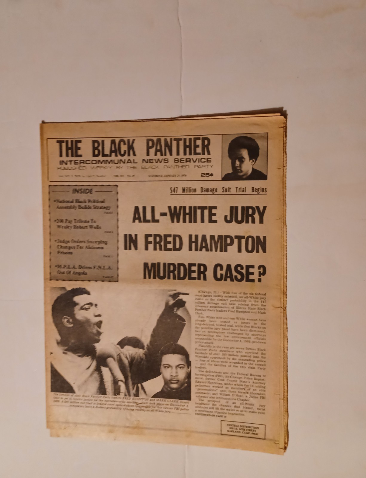 BLACK PANTHER PARTY NEWSPAPER 1/21/ 1976