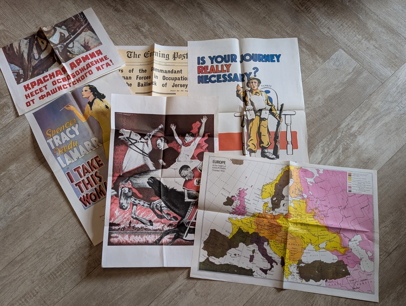 The War Papers ‘Wartime 1940s’ Posters x 6 ~ Replicas, 1980s? D Day 80th Event