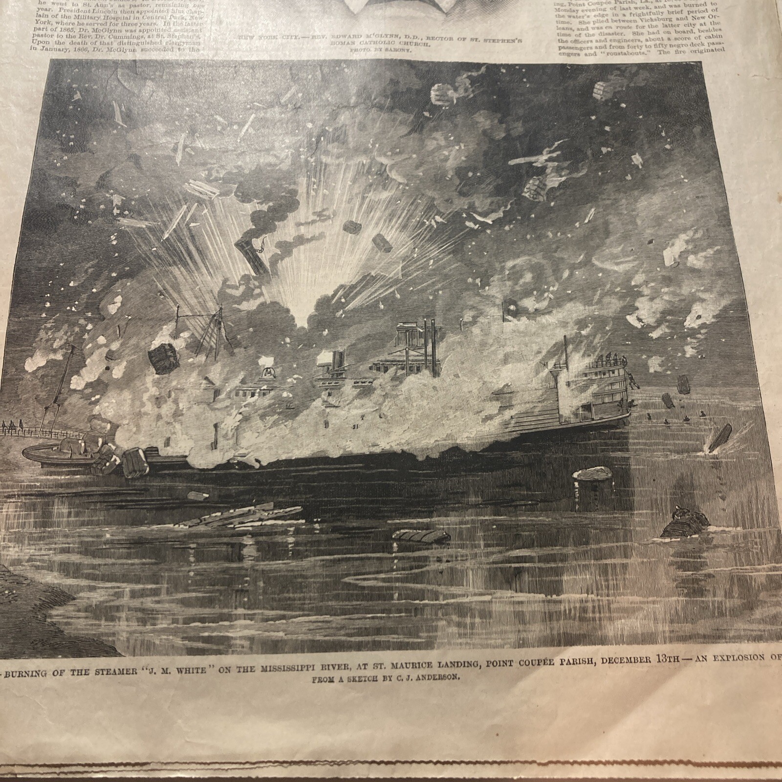 FRANK LESLIE’S ILLUSTRATED Complete Issue Christmas 1886 Mississippi River Boat