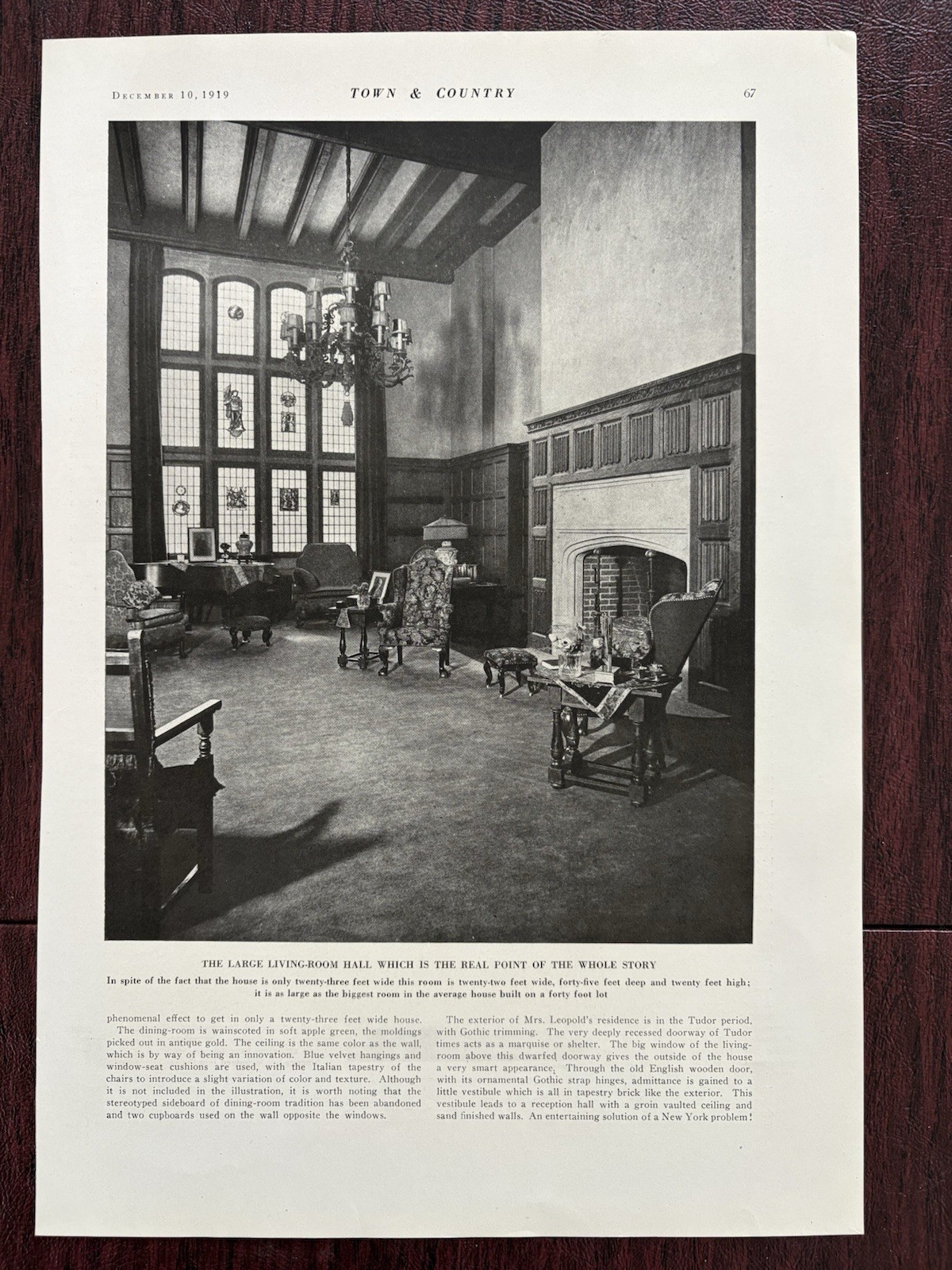 James Leopold Residence 48 East 80th St New York City Architecture History 1919