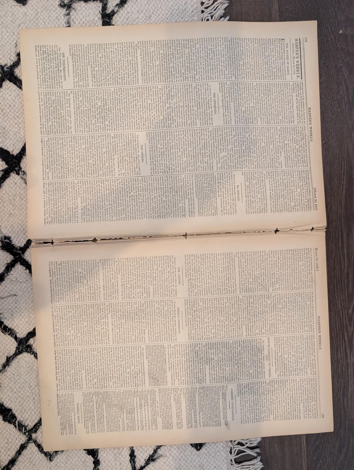 March 20 1869 Harpers Weekly, Inauguration of President Grant, Howard University