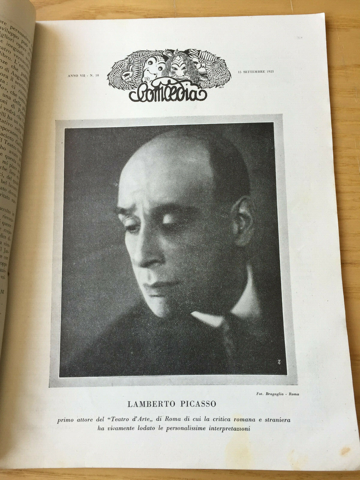 MONDADORI COMEDY PERIODICAL COMEDY AND THEATRE LIFE NO. 18 1925 W. SHAKESPEARE