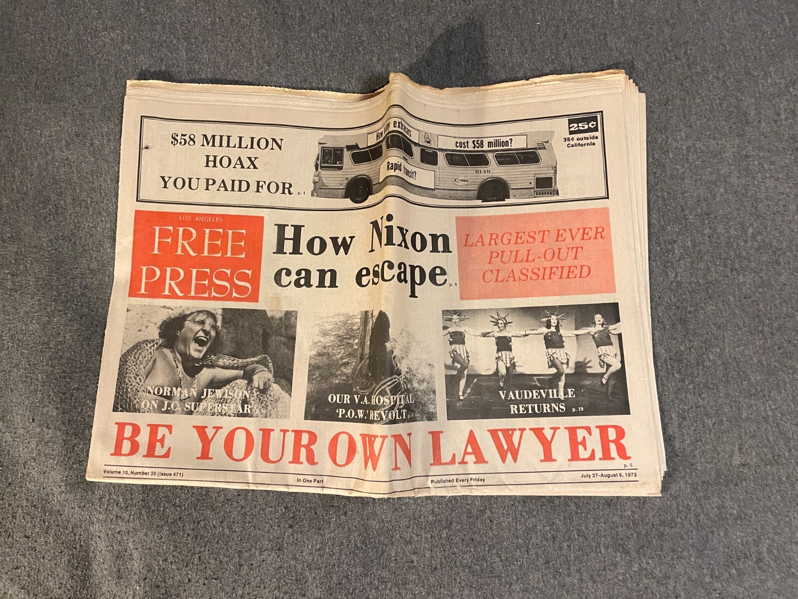 July 1973 Los Angeles Free Press Newspaper Joan Baez Judy Collins Linda Ronstadt