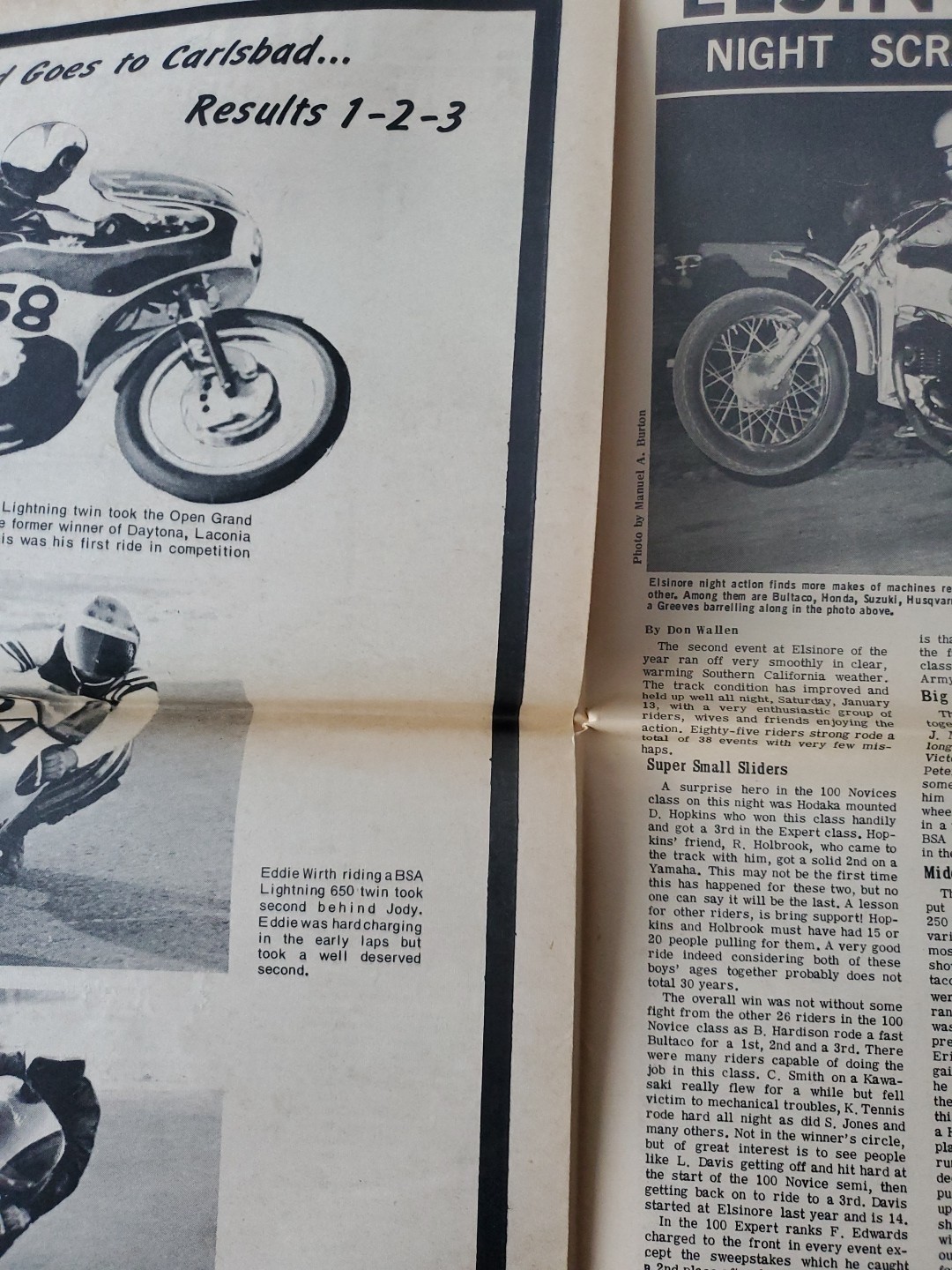 68 CYCLE NEWS SCRAMBLES NEWSPAPER ELSINORE PORTLAND NORTON CARLSBAD BULTACO DRAG