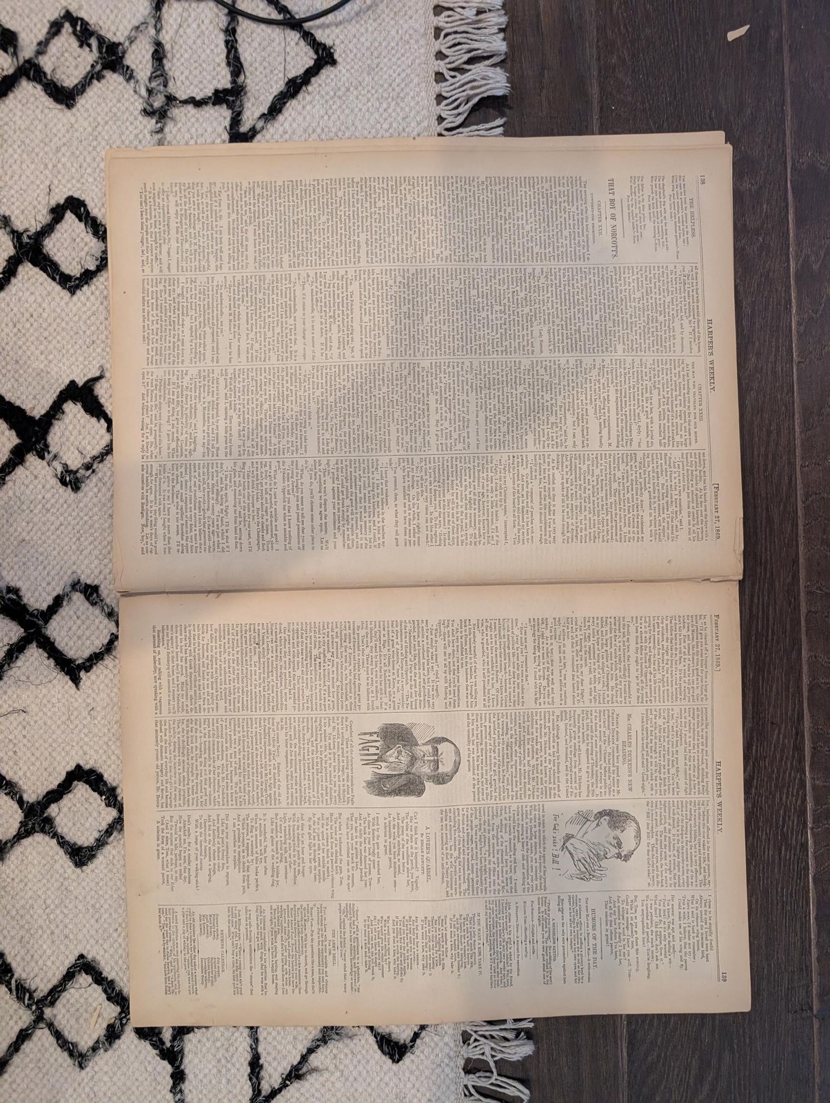 Feb 27 1869 Harpers Weekly, Washington Resigning Commission, Union Pacific RR