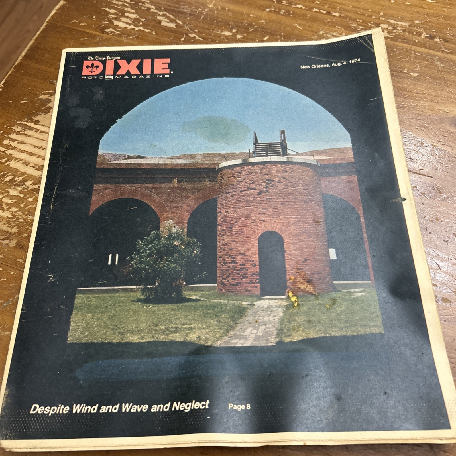 Vintage New Orleans Times Dixie Roto Magazine Aug 4, 1974 Fort Massachusetts