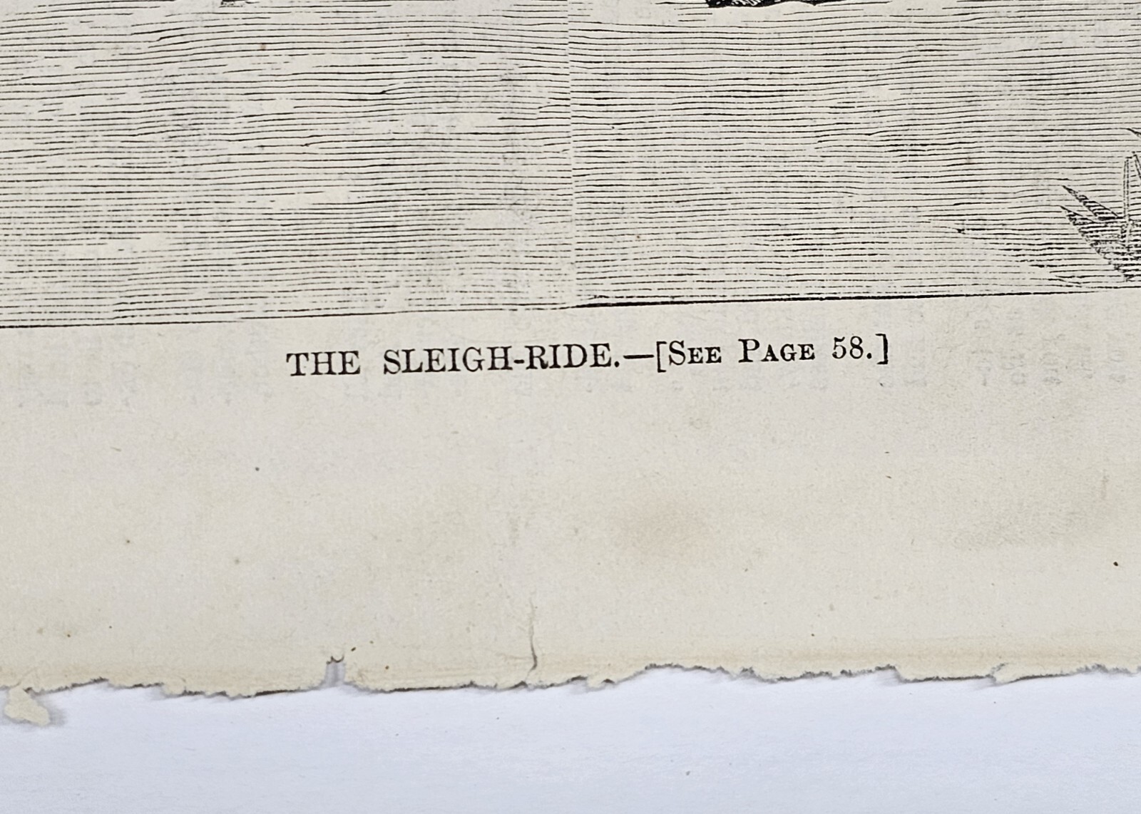 Harper’s Weekly January 23, 1869 ” The Sleigh Ride.” Page 57