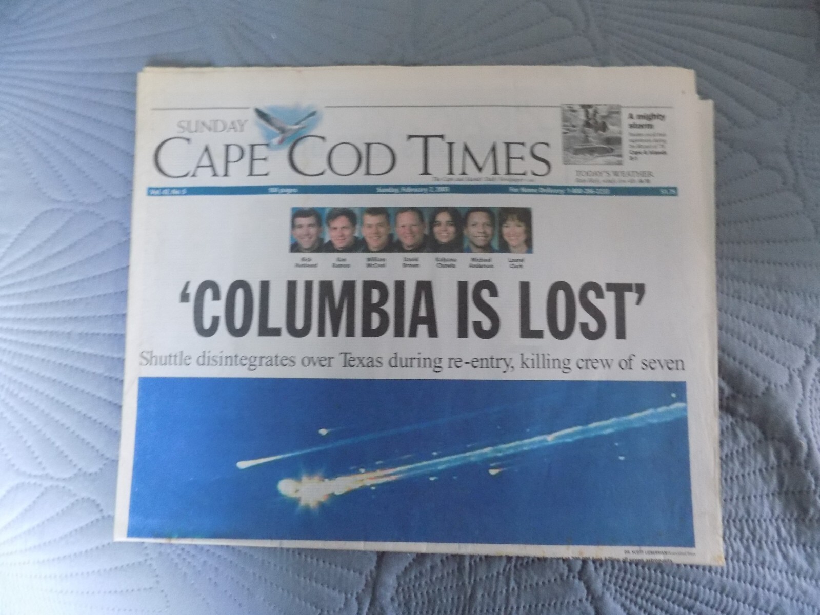 2003 CAPE COD TIMES-COLUMBIA SPACECRAFT DISASTER