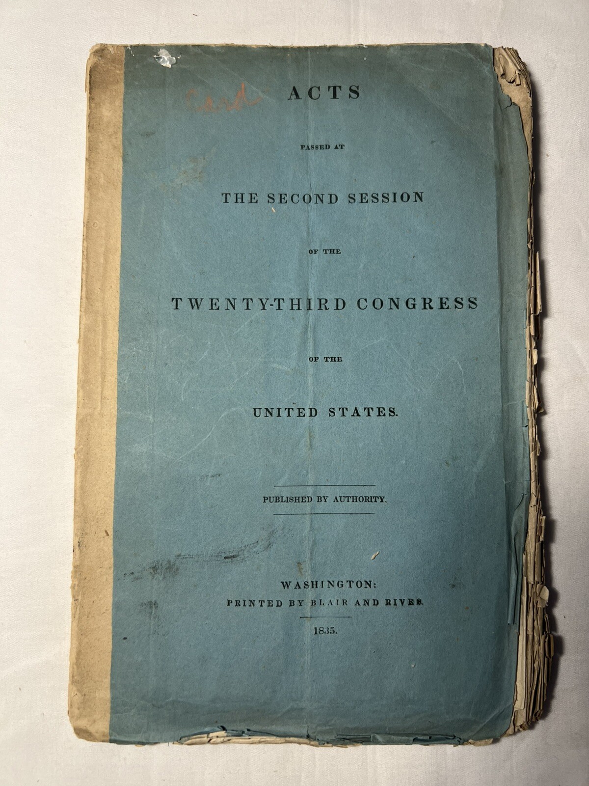 1835 Rare President Andrew Jackson Indian Native American Treaties Removal Laws