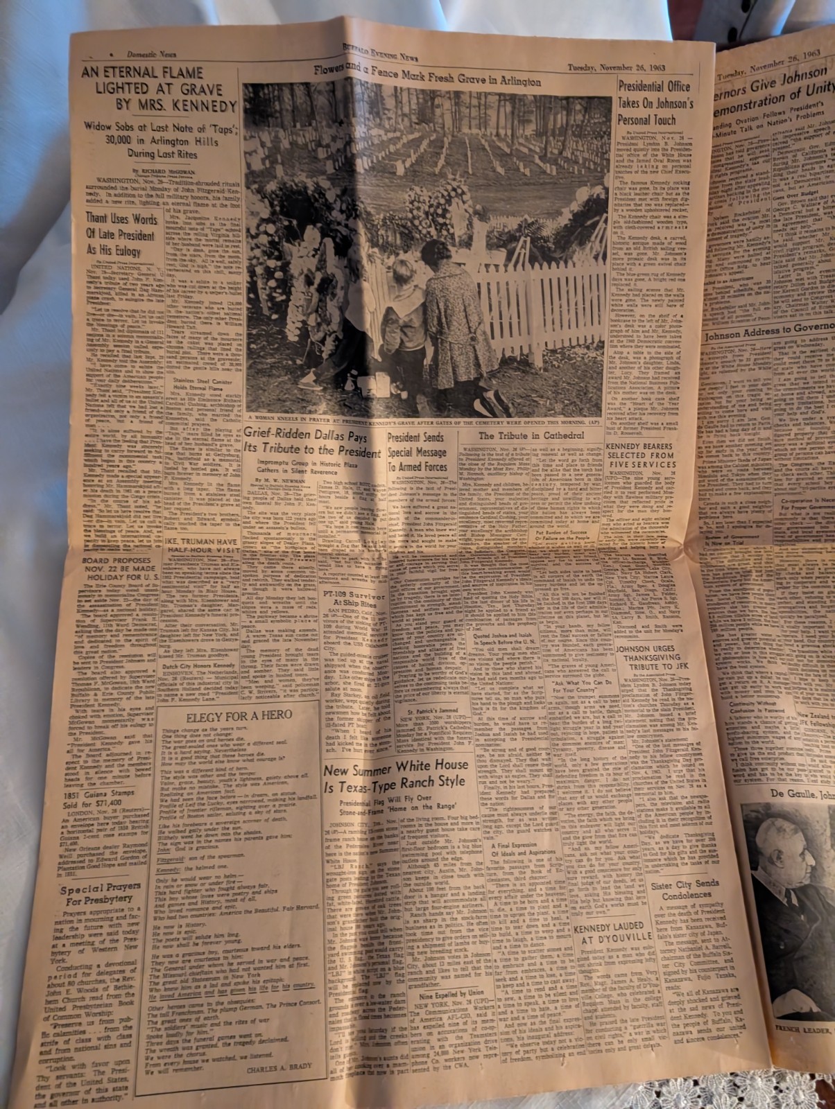 Special Commemorative Edition Of John F. Kennedy 35th President Paper Nov 1963
