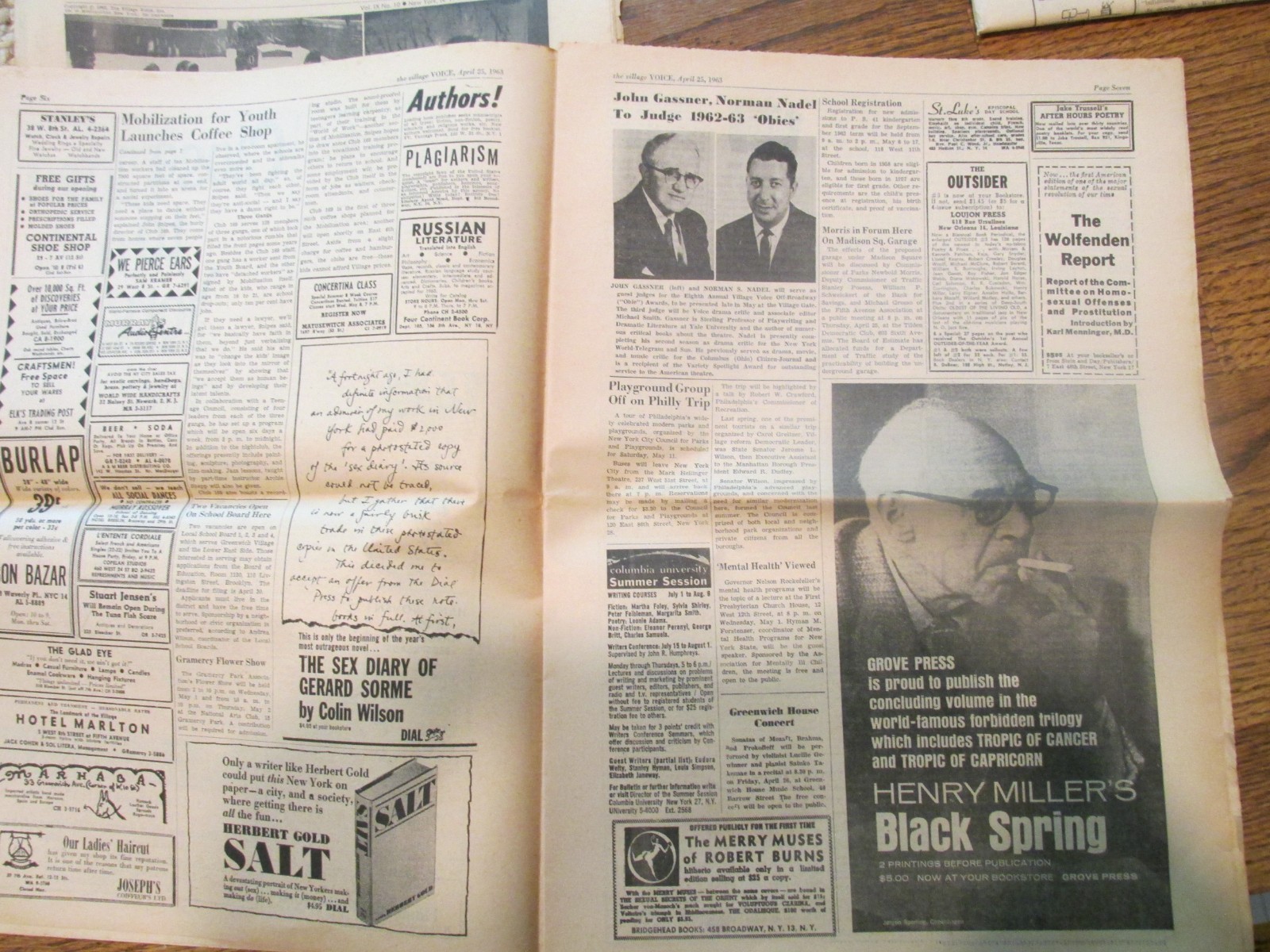 Vintage 1960s Greenwich VILLAGE VOICE Newspaper Lot Politics Art Music Theater a