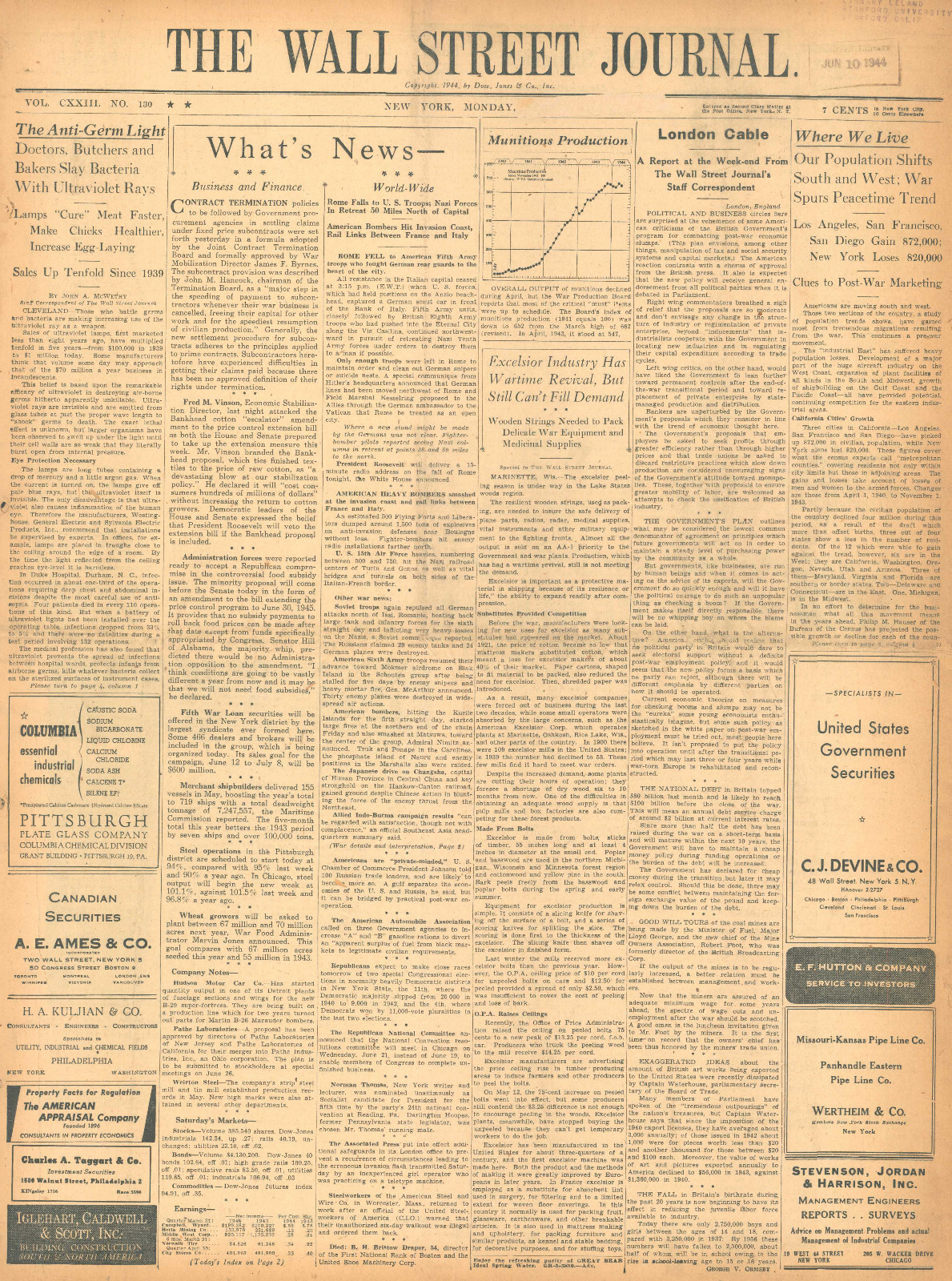 4 December 12 1946 WSJ News Wall Street Journal Original Birthday Newspaper