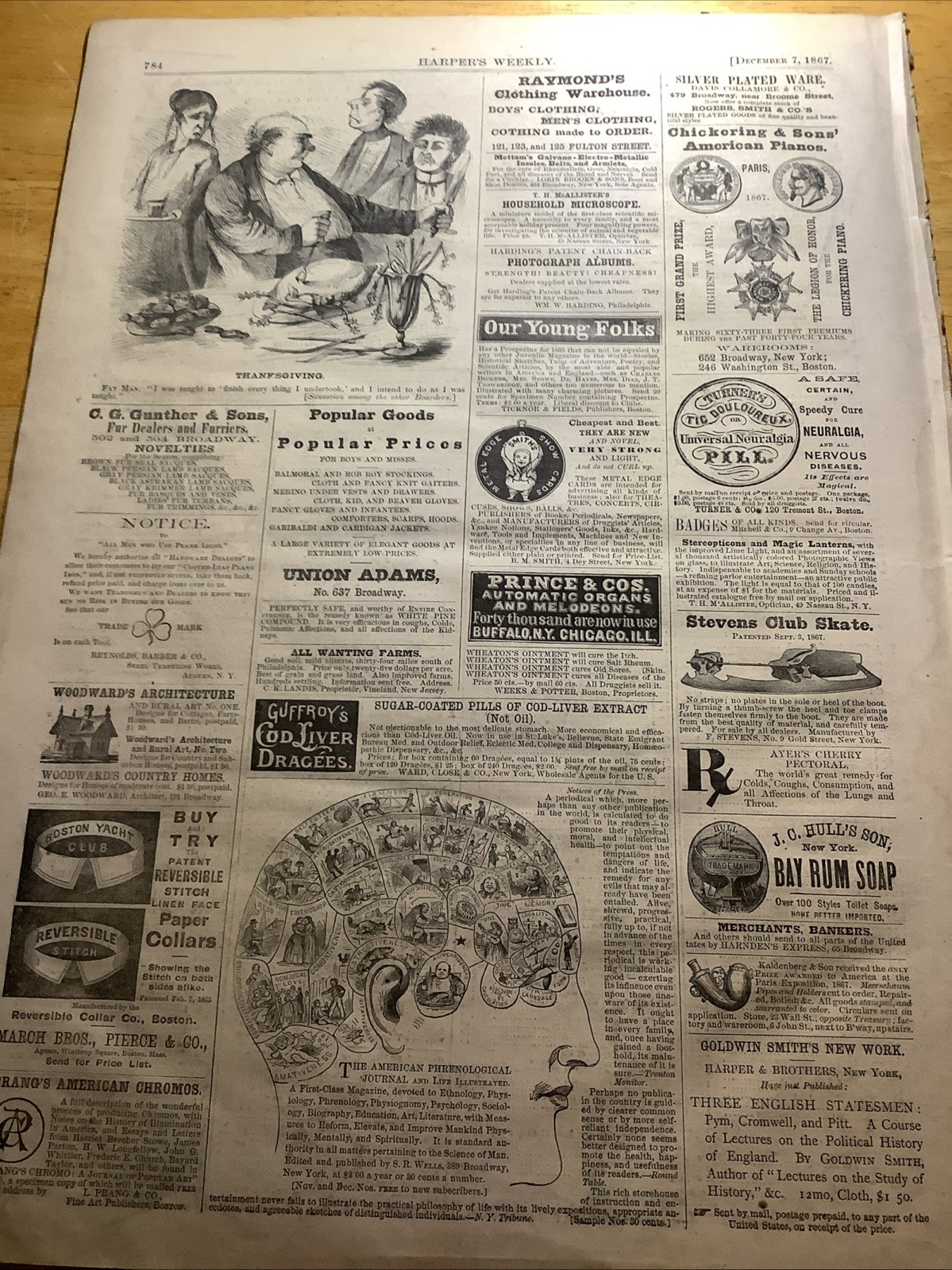 1867 HARPER’S WEEKLY NEWSPAPER ~CHARLES DICKENS ~ MANY WONDERFUL PRINTS