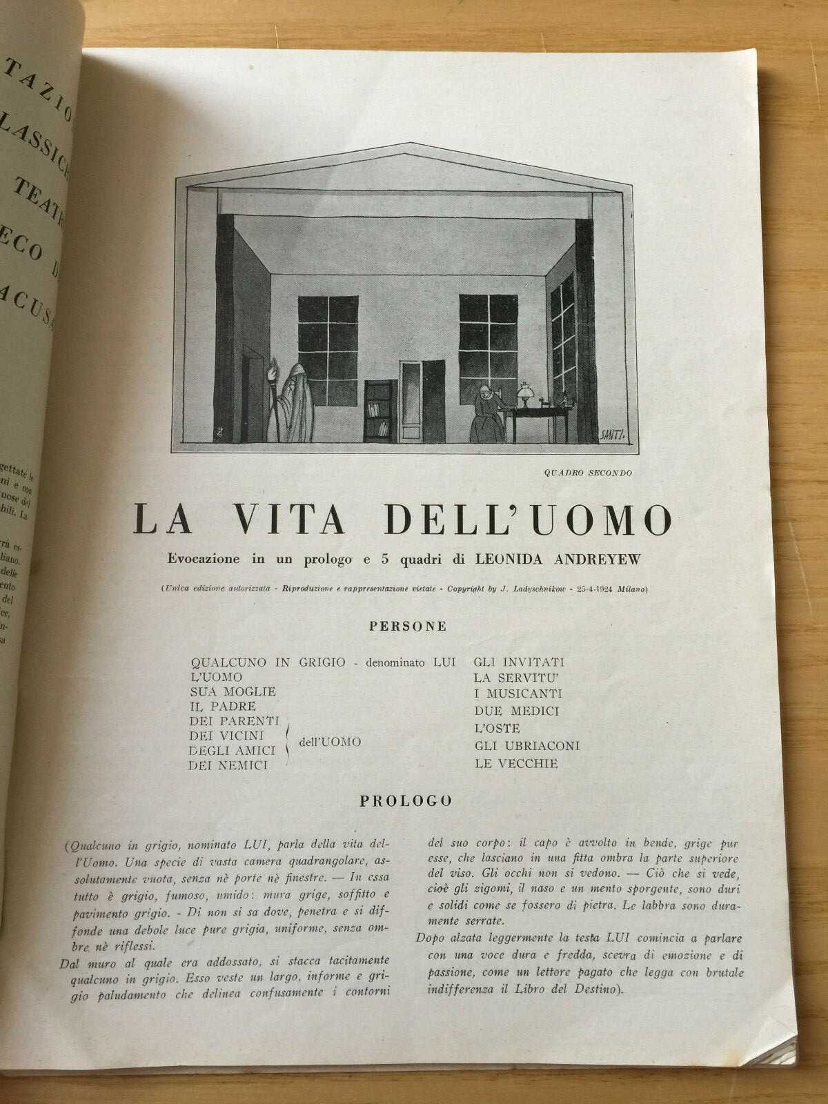 MONDADORI COMEDY PERIODICAL COMEDY AND THEATRE LIFE NO. 8 1924 L. ANDREYEW 2/19