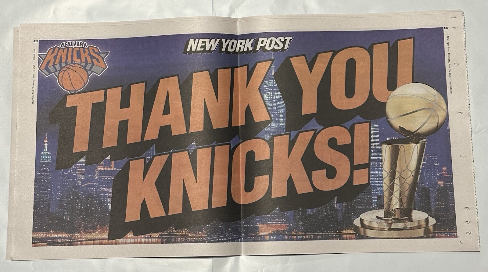 ? NEW YORK POST NEWSPAPER 6/18/26 KNICKS PARADE SPECIAL “Kings Of The City” ?