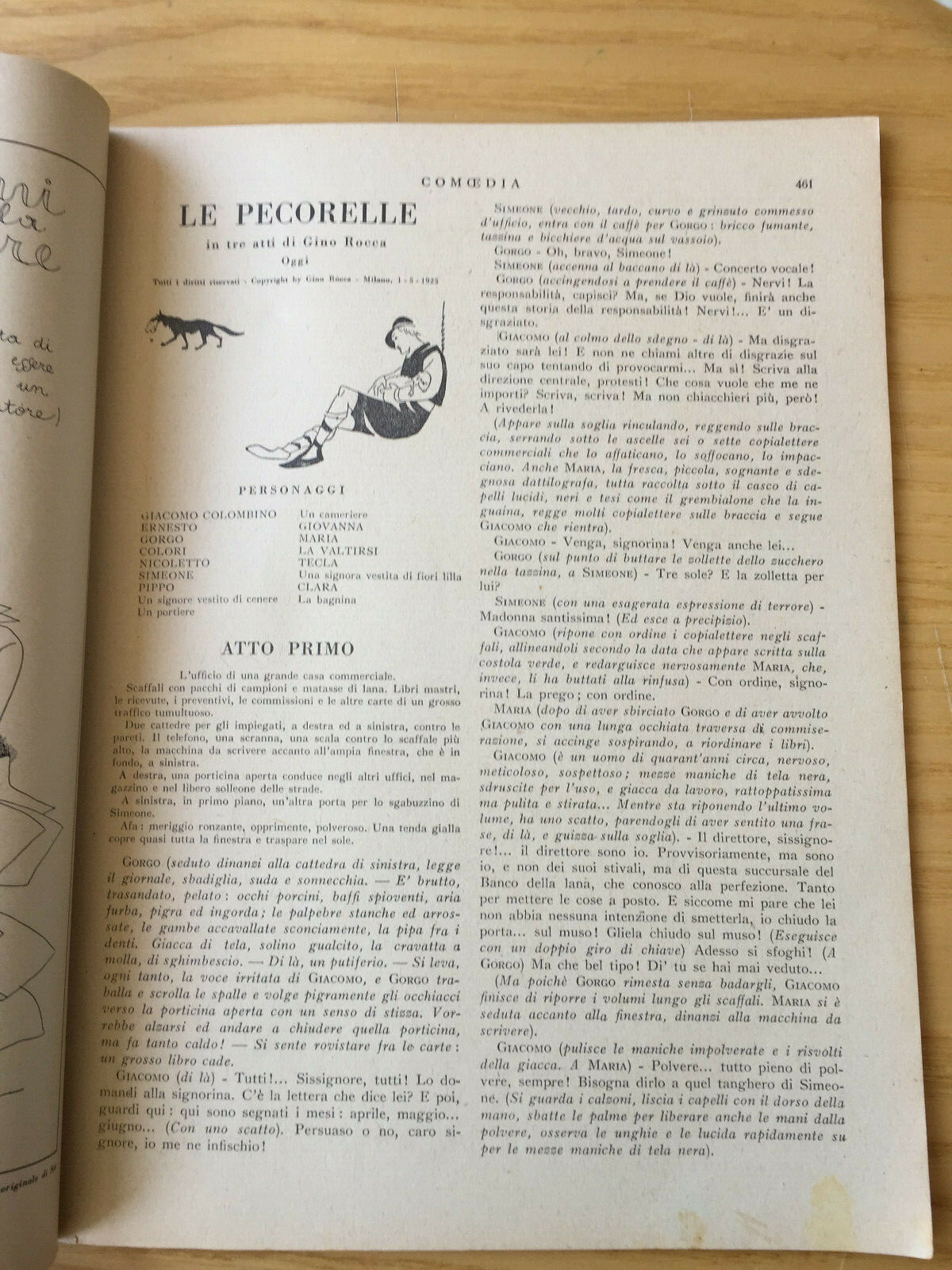 MONDADORI COMEDIA PERIODICO COMEDIA E VITA THEATRALE N° 9 1925 GINO ROCCA 2/19