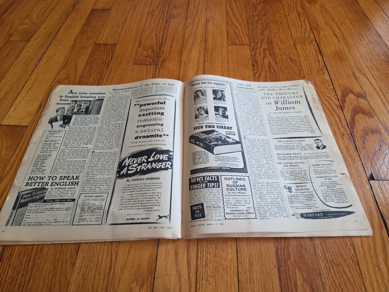 NEW YORK TIMES BOOK REVIEW MAGAZINE MARCH 21, 1948 VIRGINIA WOOLF Complete