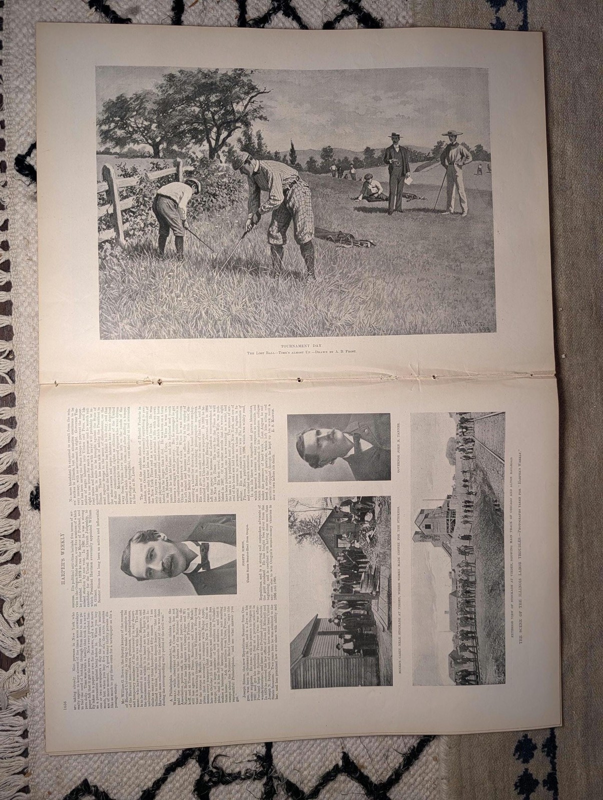 1898 A.B. Frost Golf “Tournament Day — The Lost Ball,” McKinley at Omaha — Oct 2