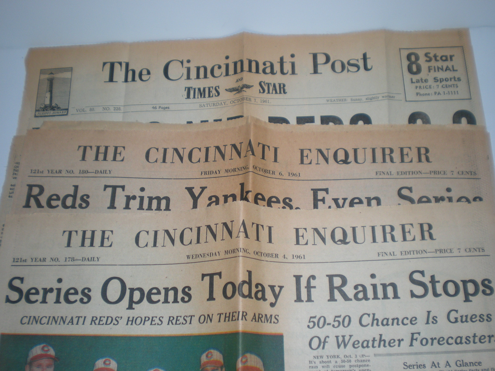 1961 World Series Game 4 Ticket Stubs Program Cincinnati Reds NY Yankees Lot Set
