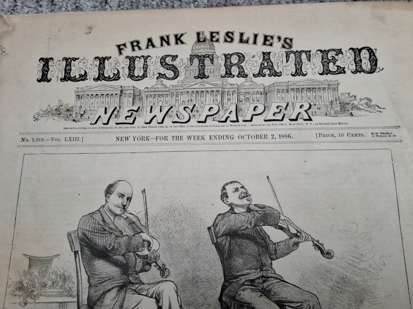 Frank Leslie’s Illustrated Newspaper October 2nd, 1886 The Tennessee Candidates