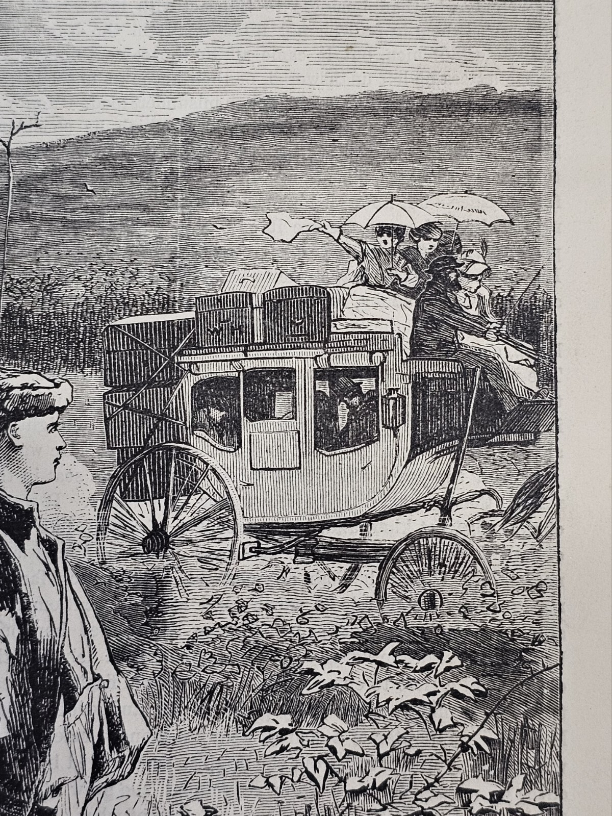 1869 Winslow Homer “On The Road To Lake George” Antique Appletons Journal