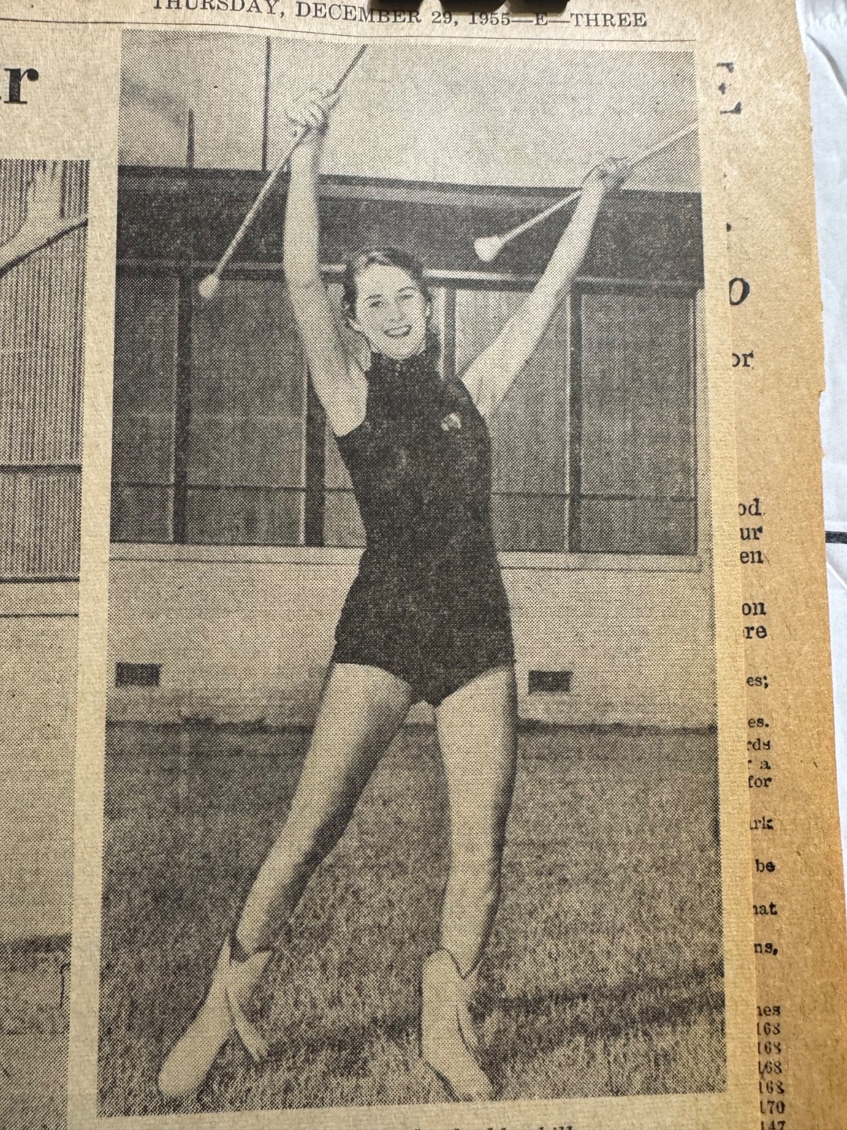 1955 MIDWEST CITY HIGHSCHOOL, OK., OKLA. CITY NEWSPAPER PAGE. FREE SHIPPING
