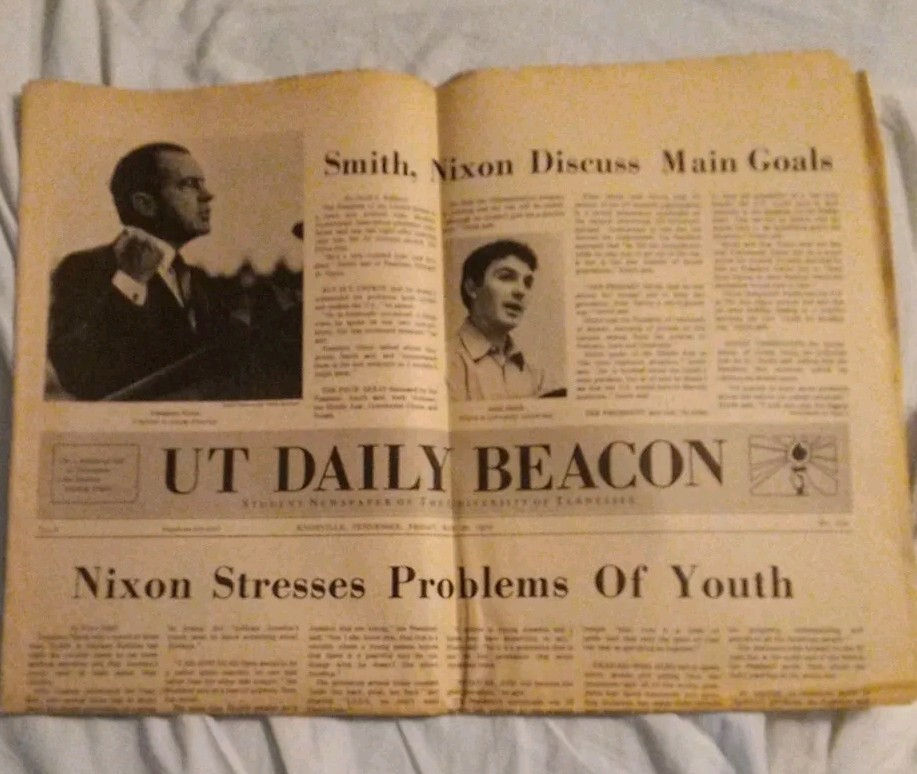 UT Daily Beacon, Student Newspaper of the University of Tennessee. May 29, 1970