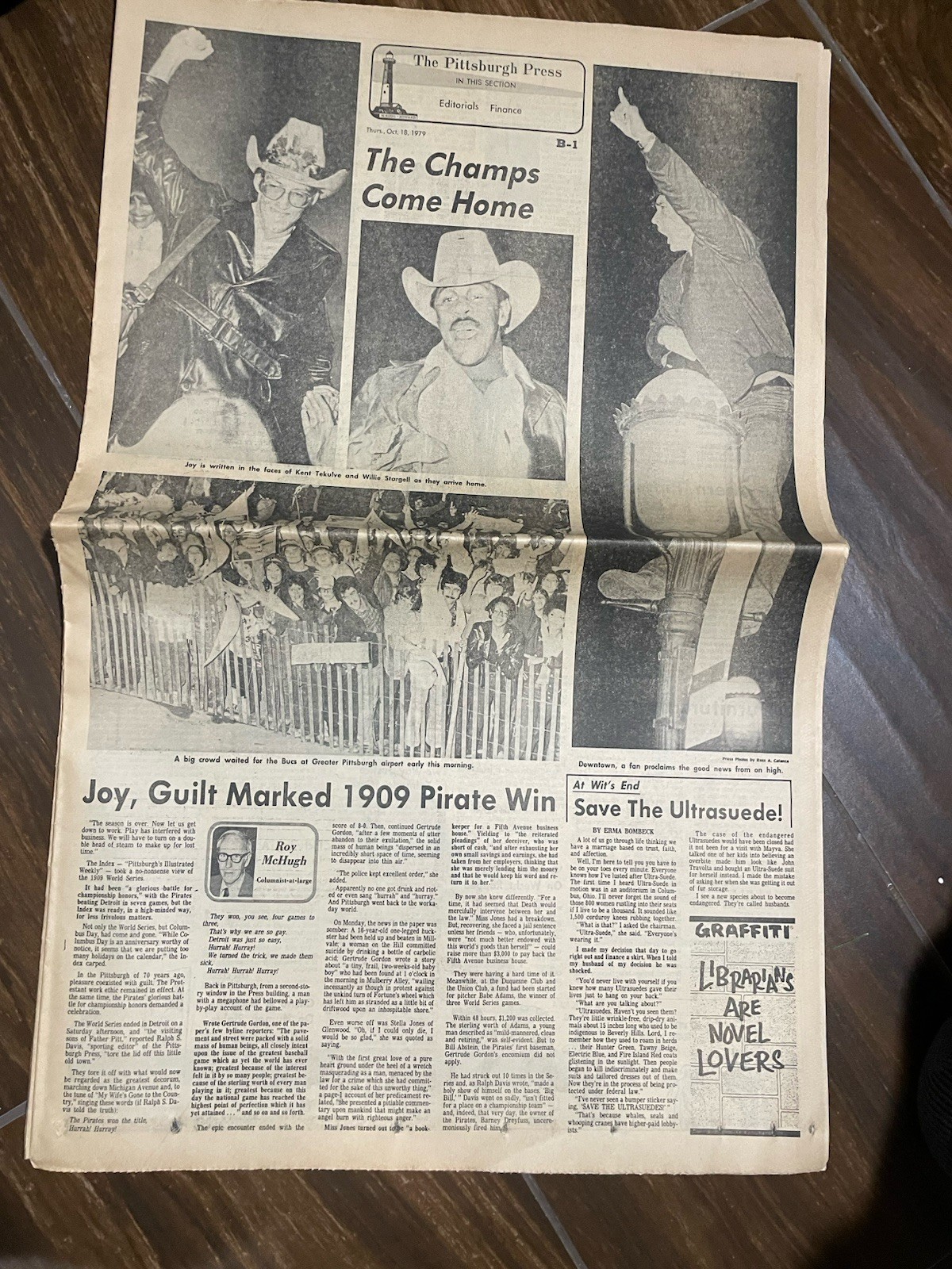 Pittsburgh Pirates – World Series Win – 1979 – Full Newspaper