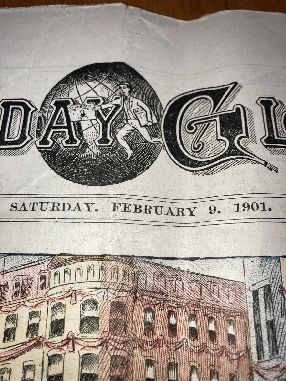 Vintage Newspaper Saturday Globe Utica NY Feb 9 1901 Queen Victoria Funeral